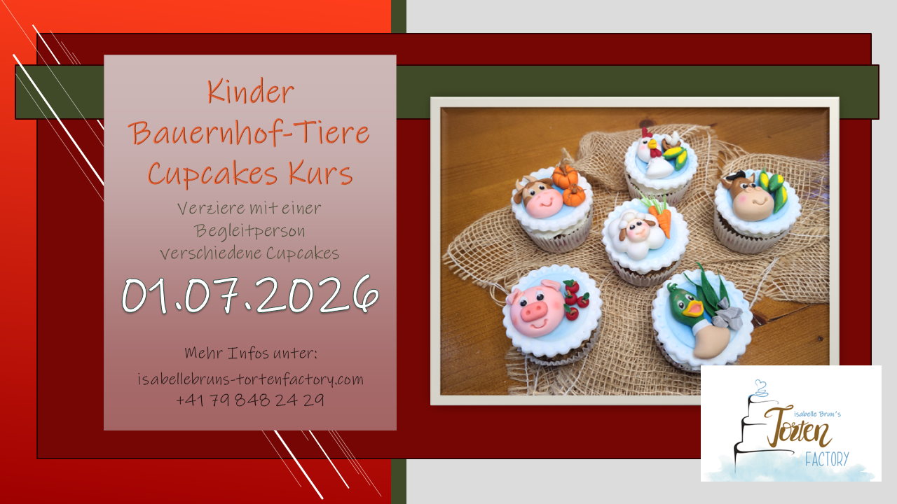 kurs ausschreibung cupcakes bauernhof kinder
